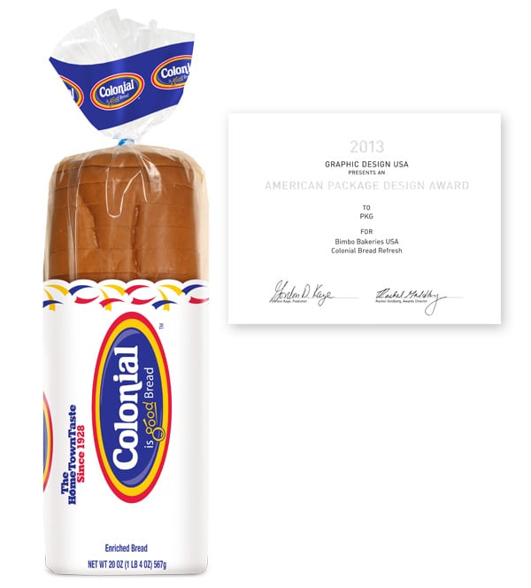 American Package Design Award - Colonial Bread